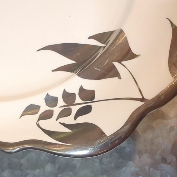 Vintage Lancaster Sandland Ware Silver Luster Footed Desert Tray 1940's - Picture 7 of 7